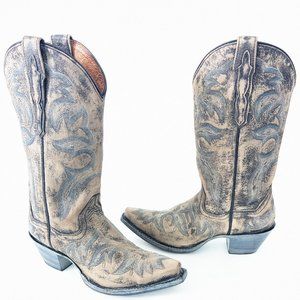 🤠 Dan Post Distressed Leather Point Toe Western Boots - Size 6 🤠